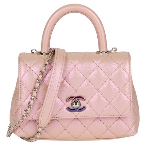 chanel coco mini handle bag|mini coco handle iridescent.